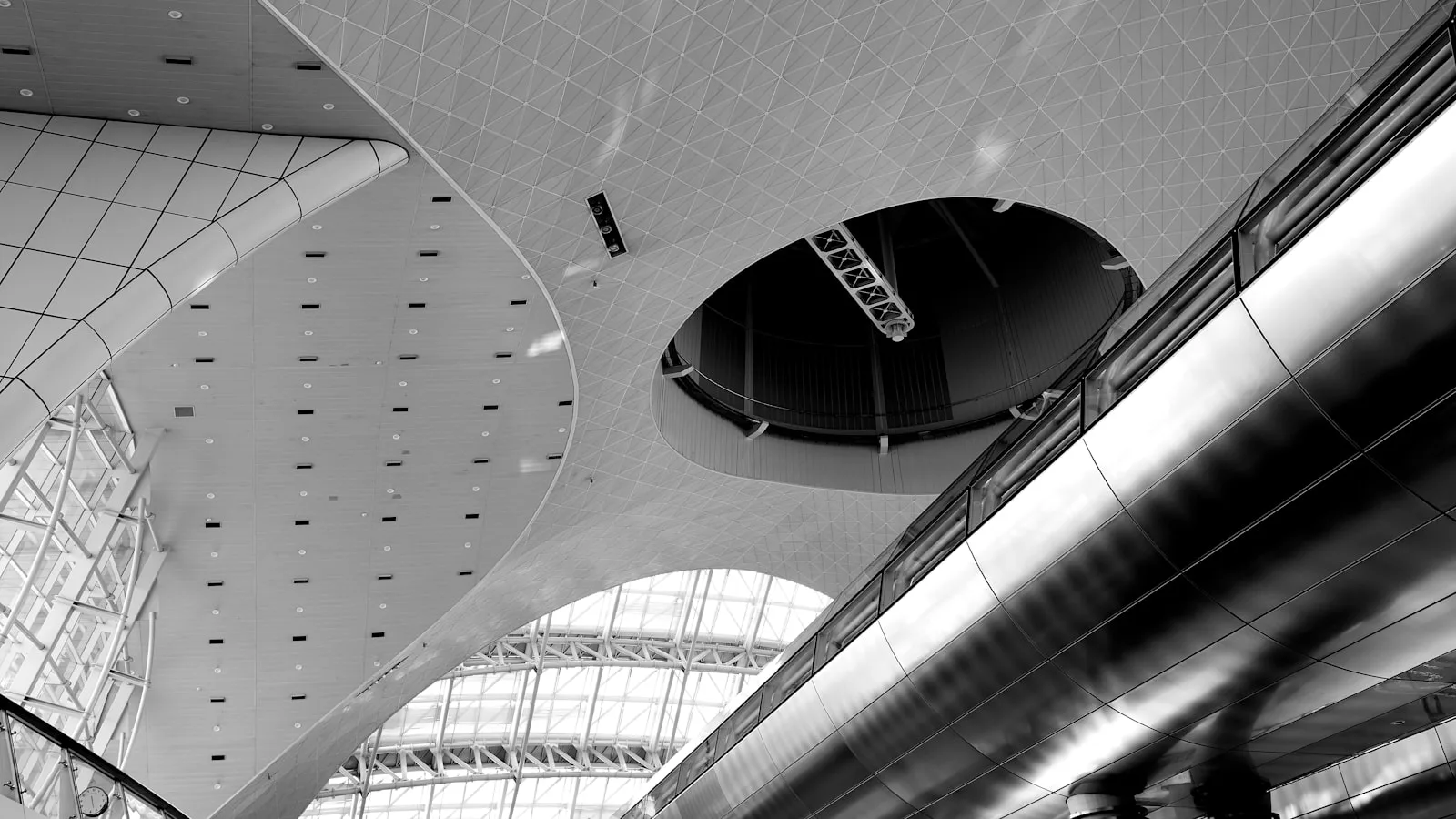 A train-station interior in Incheon
