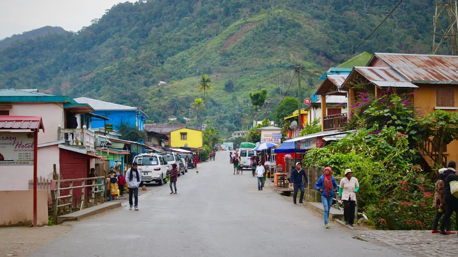 People walking on a street in Khon Kaen