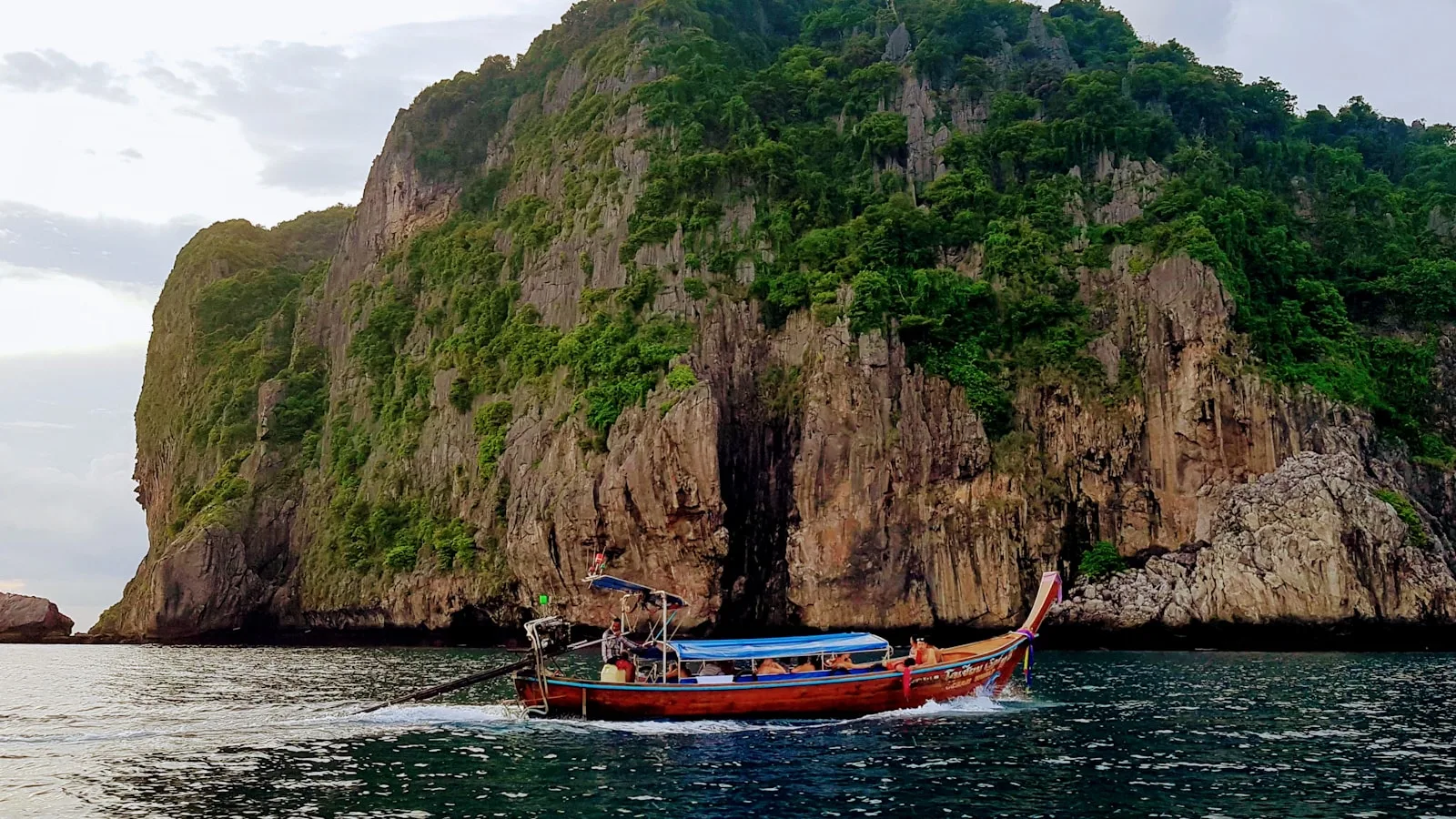 A long-tail boat off Krabi