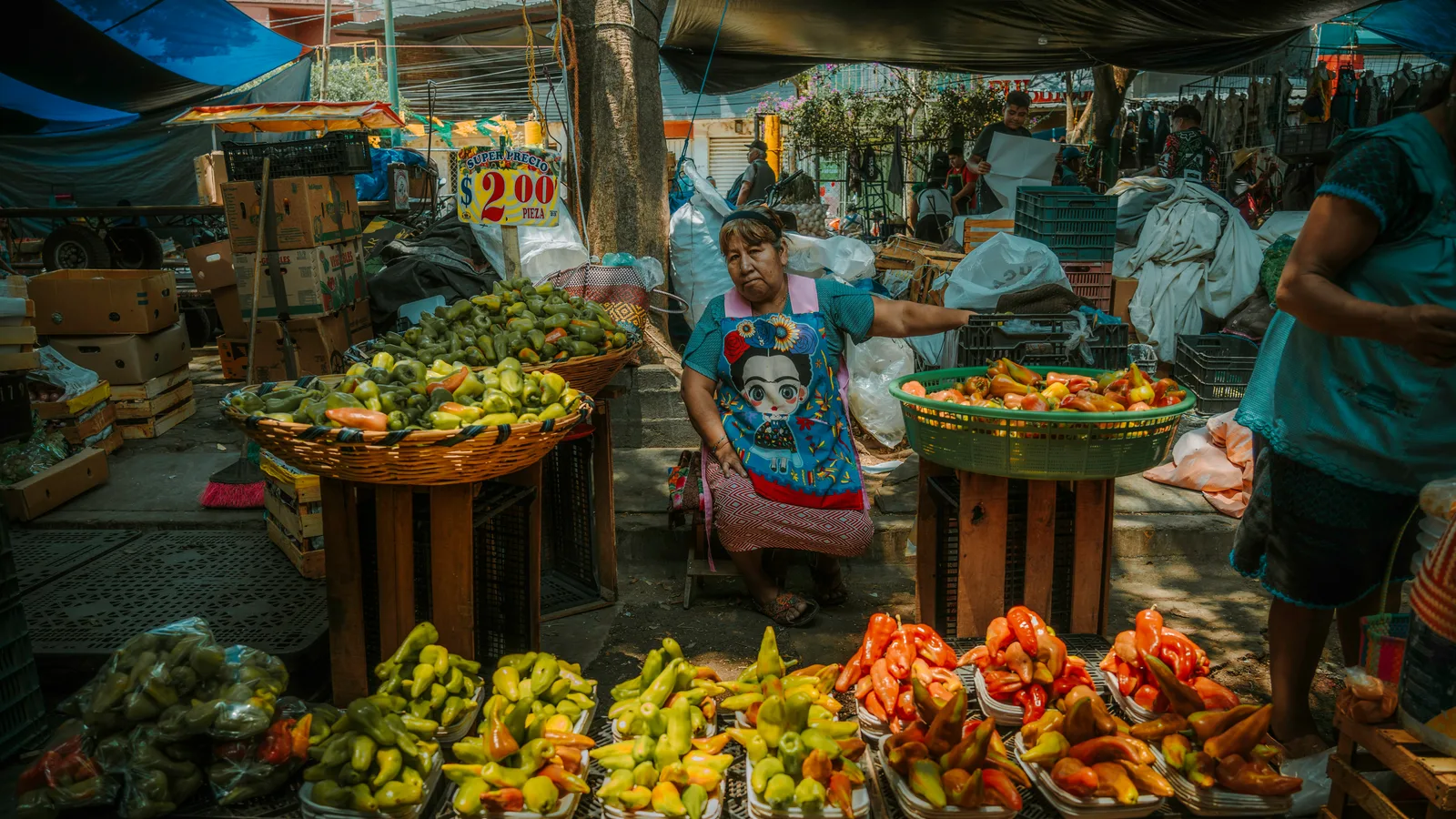 Fresh produce at a market in Mexico City