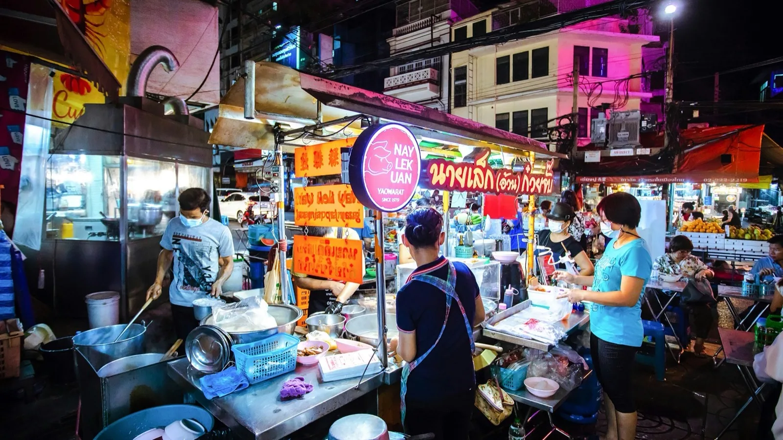 A street-food stall in Thailand
