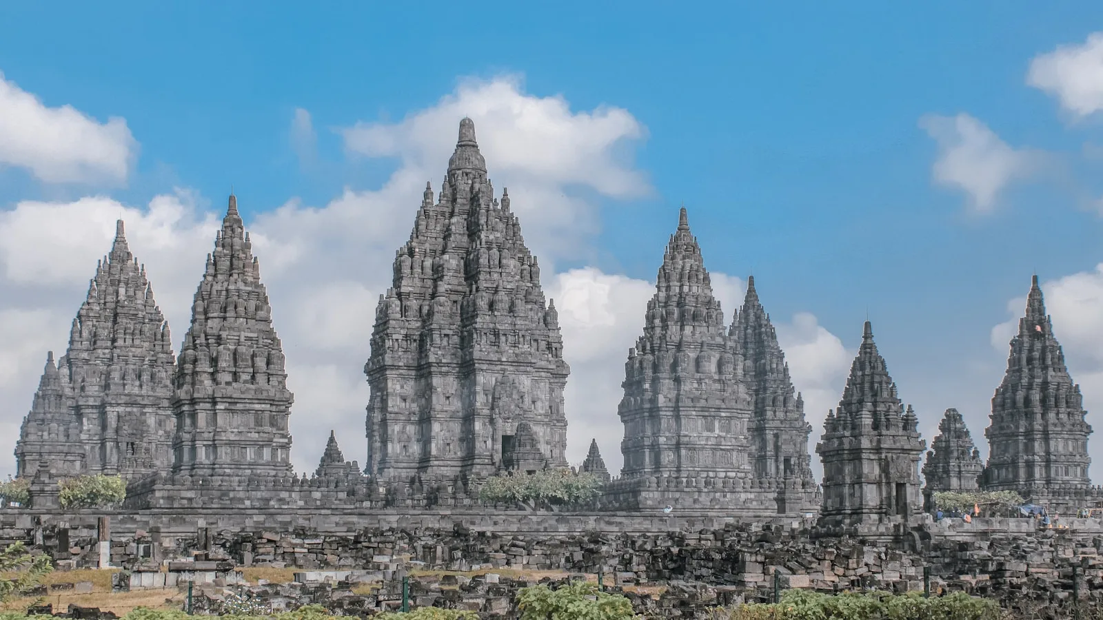 Temple towers in Yogyakarta